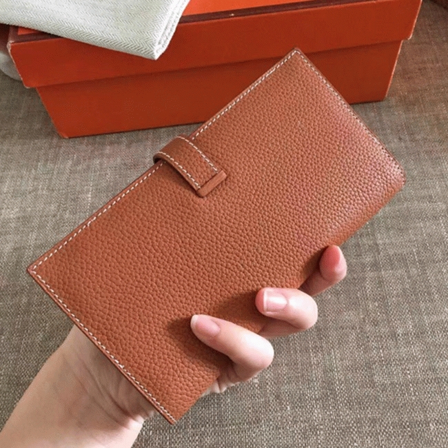 Brown Knockoff Designer H**me5 Bearn Wallet