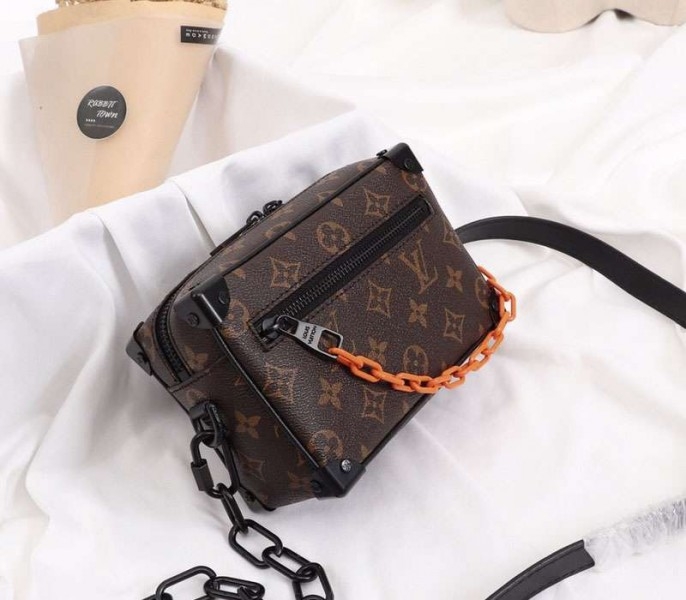 L0vis Vvtt0n Monogram Canvas Mini Soft Trunk Black Bag
