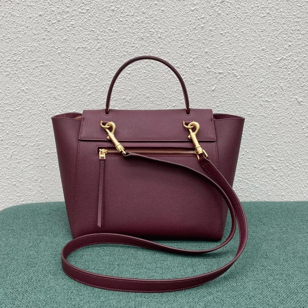 Ce1i*e Micro Belt Bag Knockoff in Bordeaux