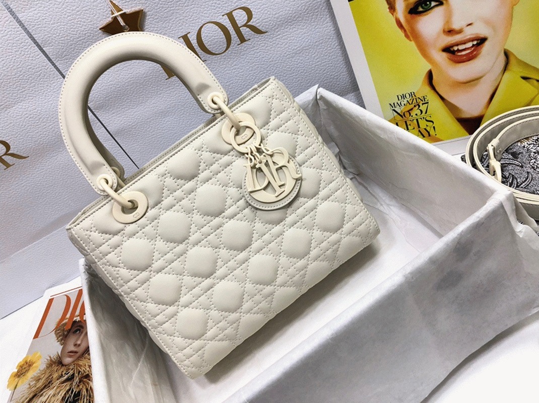 D10r Lady D10r Medium Bag Knockoff in White
