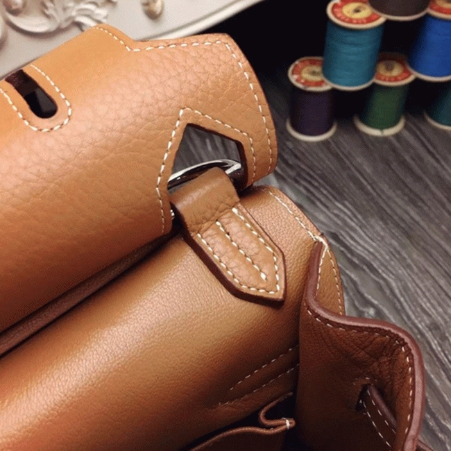 Brown replica H**me5 Jypsiere 31cm handbag