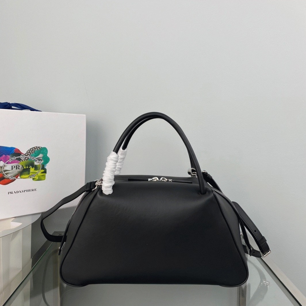 Pra*a S*pernova Medium Top Handle Bag Fake in Black