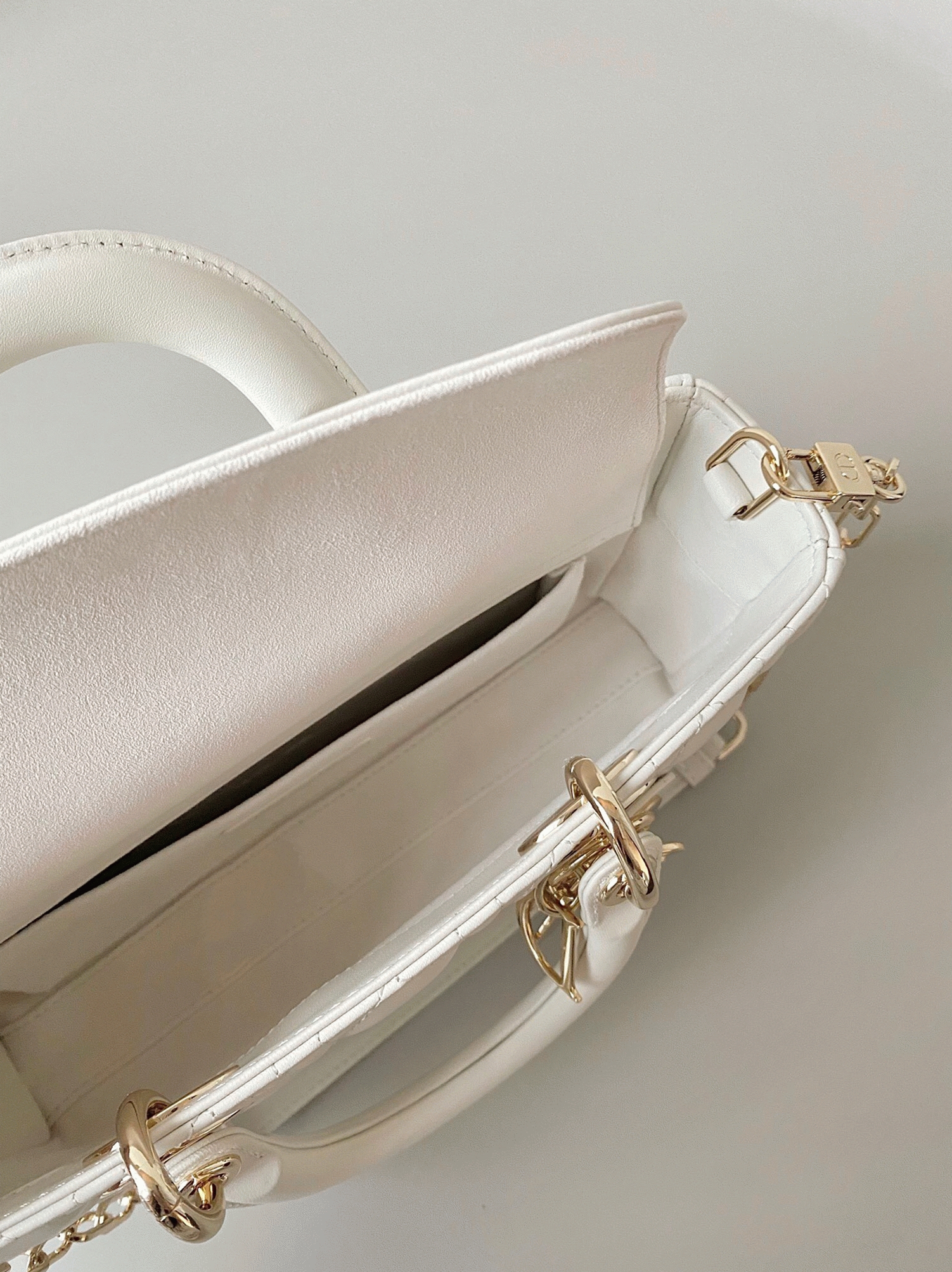 D10r Lady D-Joy Small Bag Knockoff in White