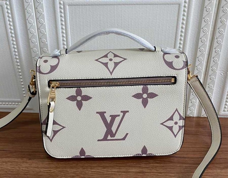 L0vis Vvtt0n Bicolor Monogram Empreinte Metis Bag In Cream And Bois De Rose Pink