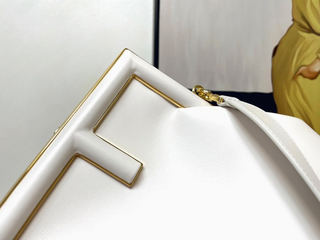 Top Quality Replica F**di First Medium Bag In White Nappa Leather