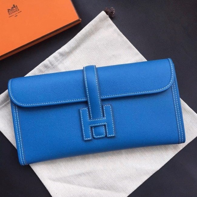 Blue replica H**me5 Jige Elan 29 clutch bag