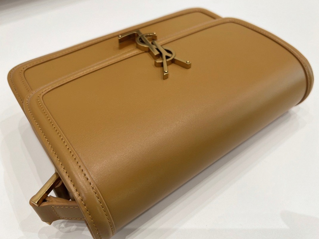 Fake Sa1nt Lau*nt Medium Solferino Bag Camel Calfskin