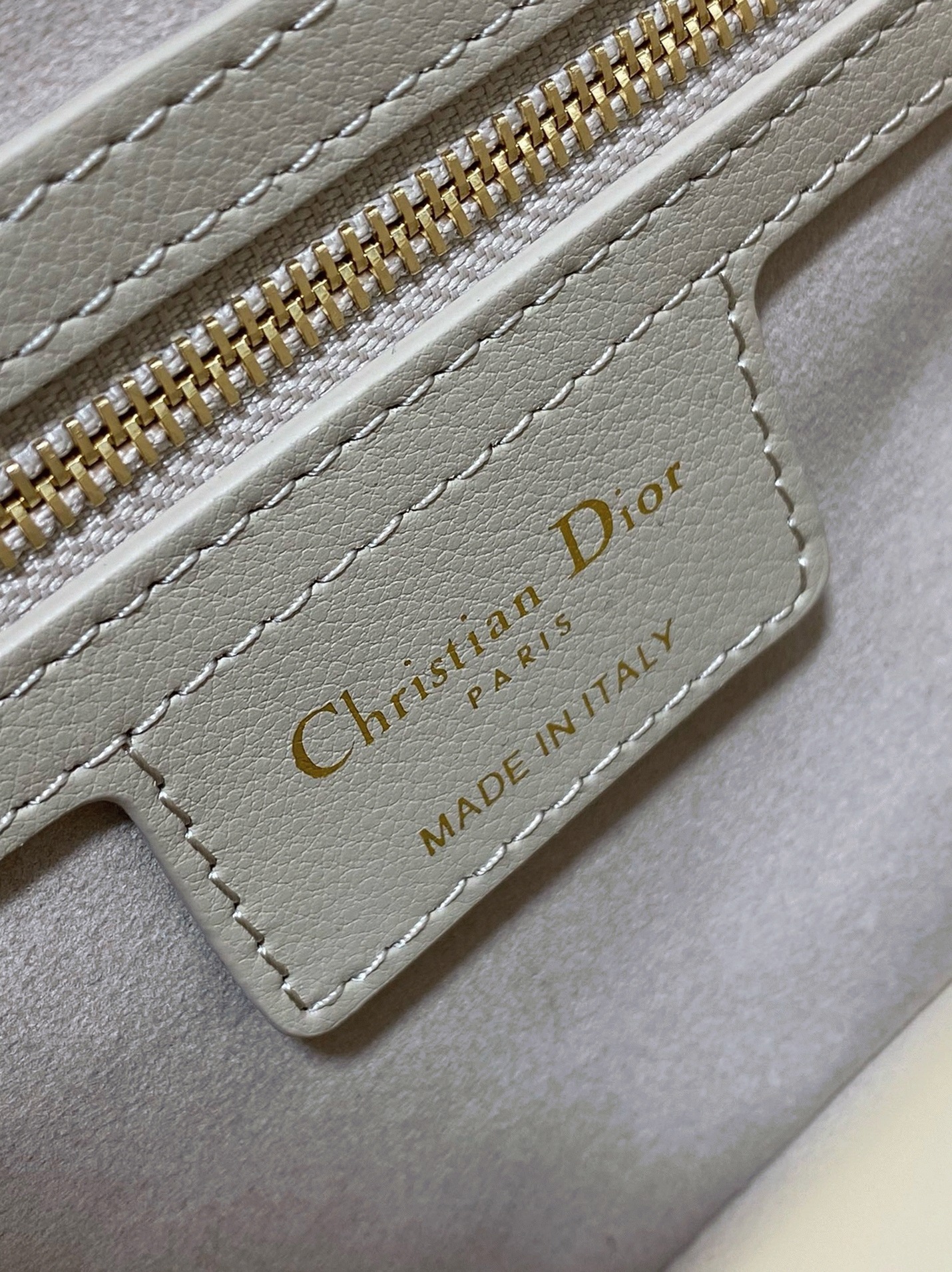 D10r Small Jolie Top Handle Bag Replica in White Cannage Calfskin