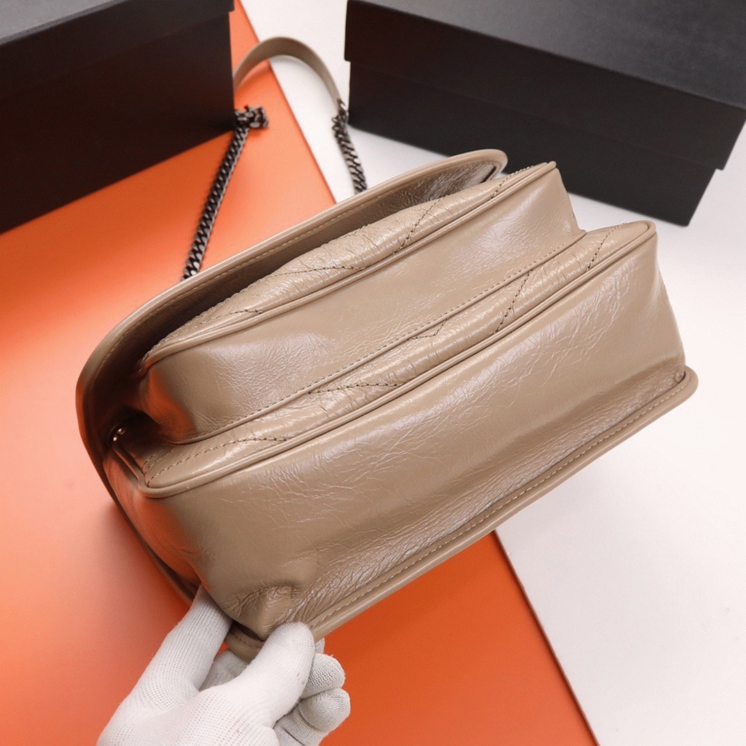 Fake Sa1nt Lau*nt Niki Medium Chain Bag Beige