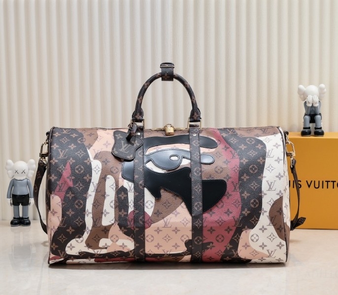 LV J Hope X Keepall 55 Brown In Two Eyes Patches