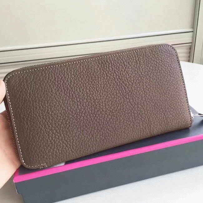 Etoupe Luxury Replica H**me5 Wallet Azap Zipped