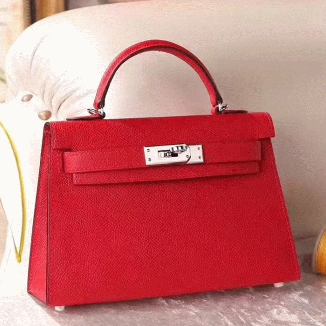 Red Epsom Knockoff Designer H**me5 Kelly 20cm Purse
