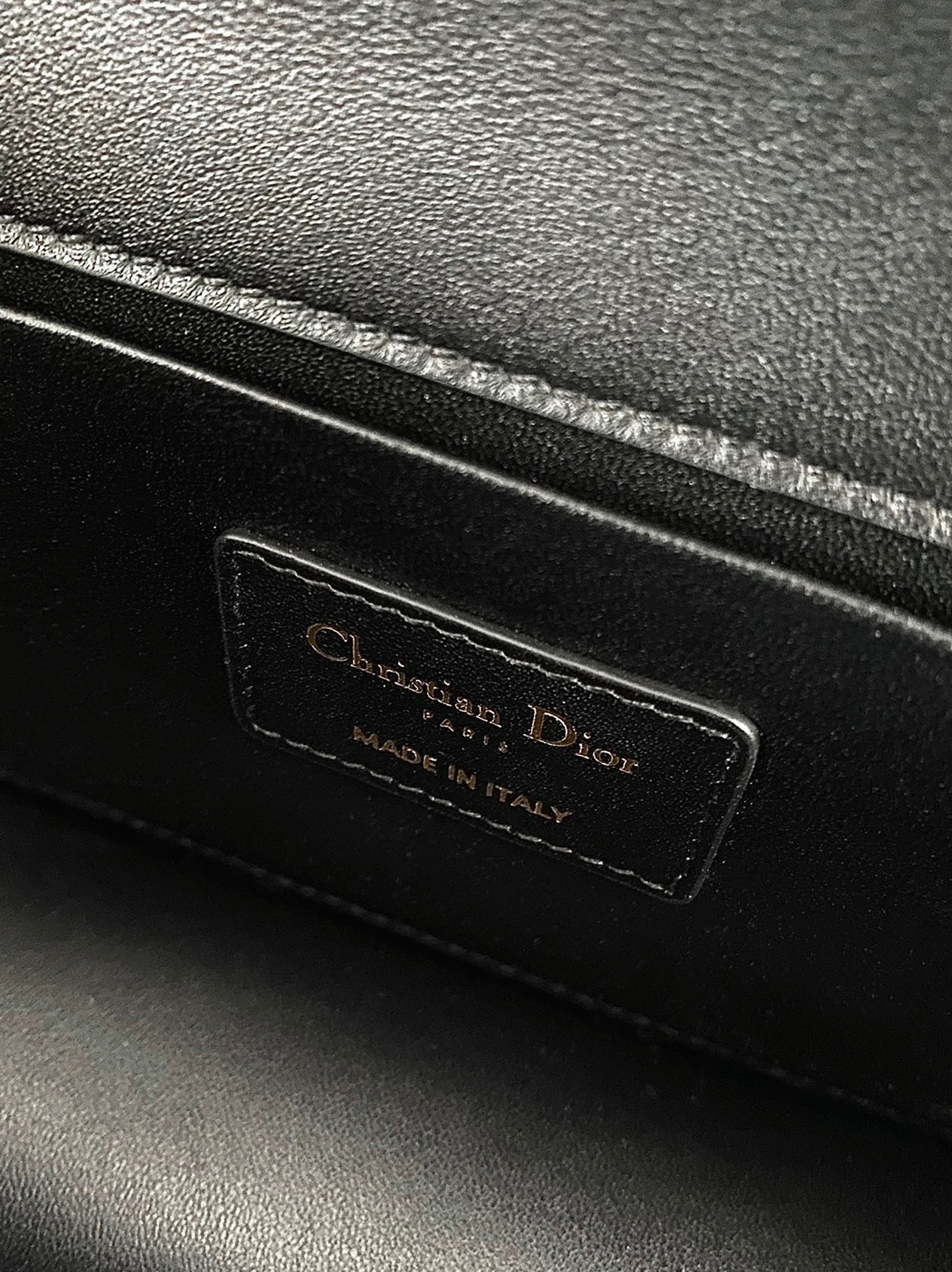 D10r 30 Montaigne East-West Bag with Chain Replica in Black Calfskin