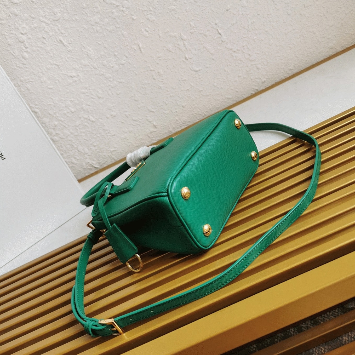Green Pra*a Mini Galleria Bag Knockoff
