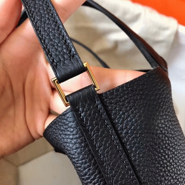 Black AAA replica H**me5 Picotin Lock 22cm handbag