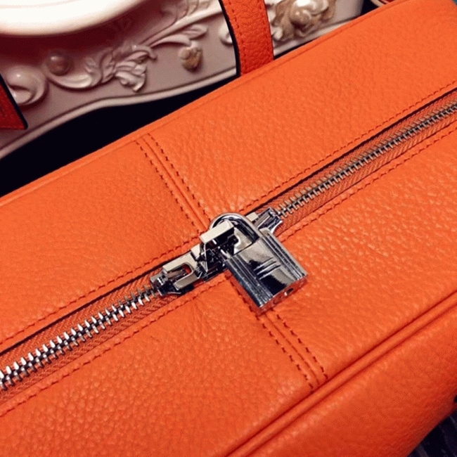 Orange Fake H**me5 Victoria II 35cm Bag