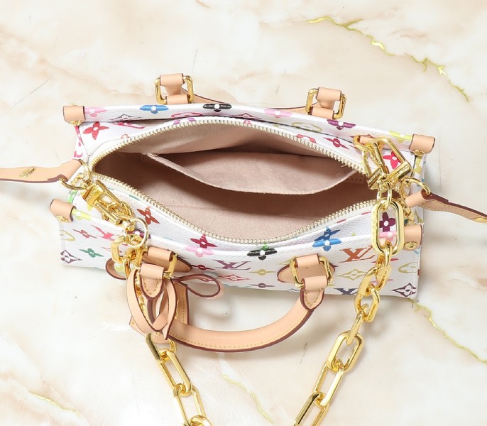 LV X TM Multicolored Onthego East West Chain In White
