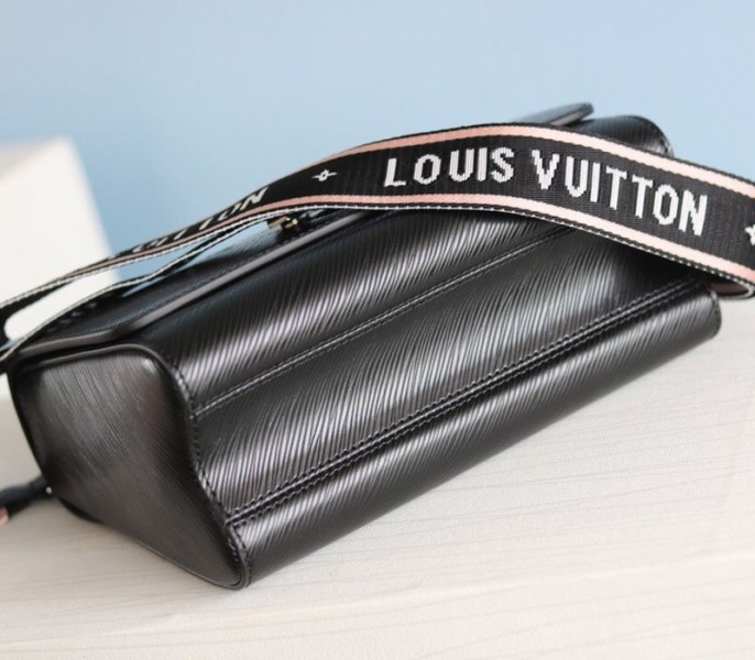L0vis Vvtt0n Monogram Empreinte Bold Printed Pattern Twist MM Bag In Black