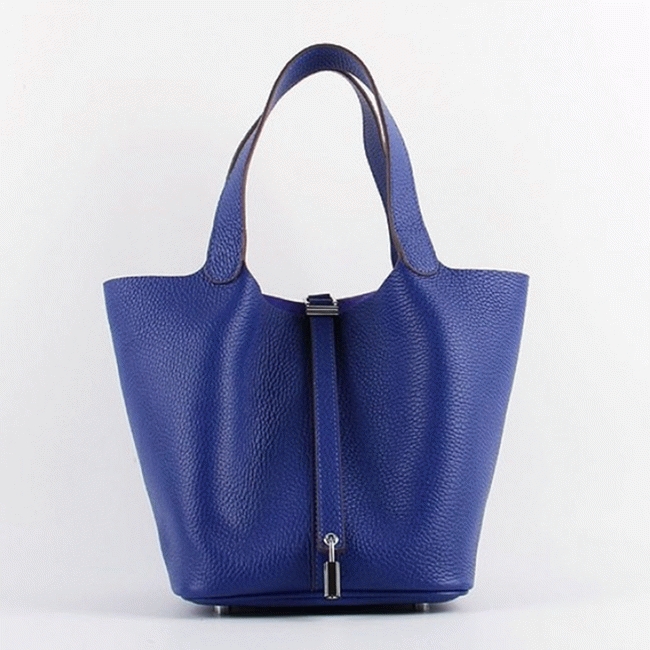 Electric blue imitation AAA H**me5 Picotin Lock handbag
