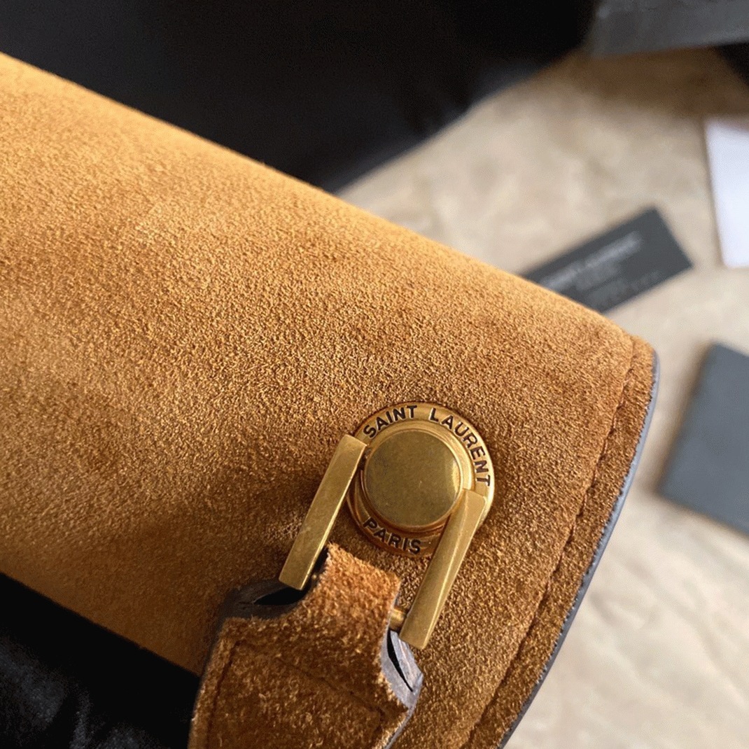 Fake Sa1nt Lau*nt Le Carre Satchel Bag Brown