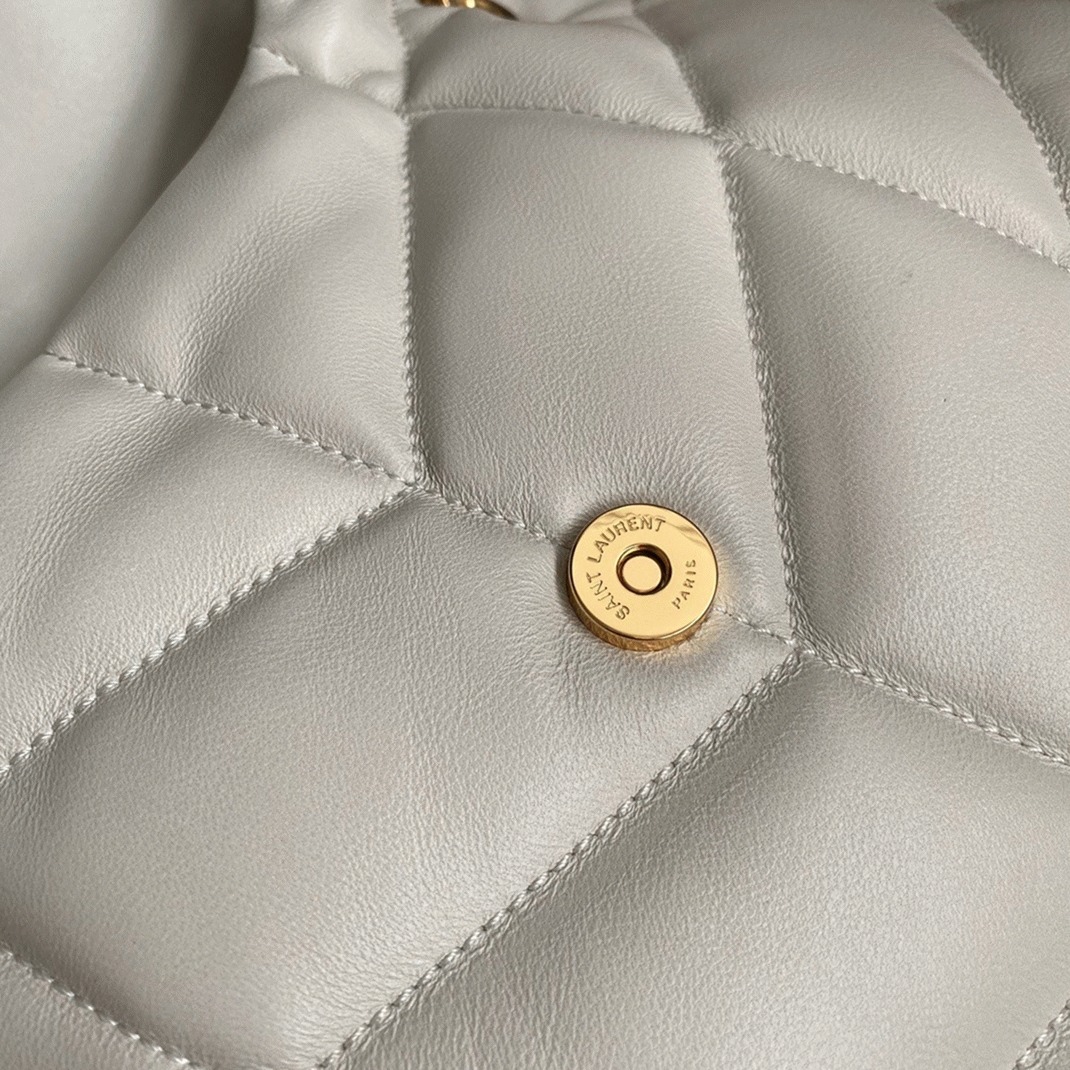 Replica Sa1nt Lau*nt Puffer Small Chain Bag White Lambskin