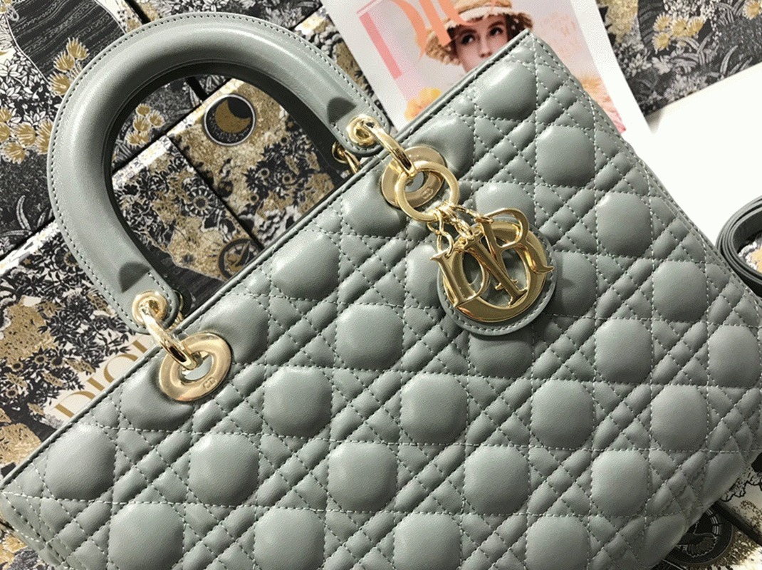 D10r Lady D10r Large Bag Replica in Grey