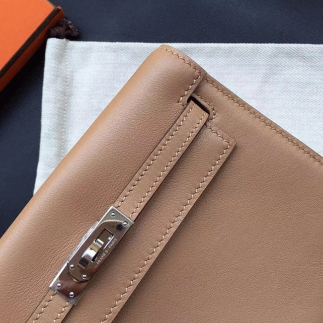 Brown Swift Leather High Quality Replica H**me5 Kelly Danse Classic Purse