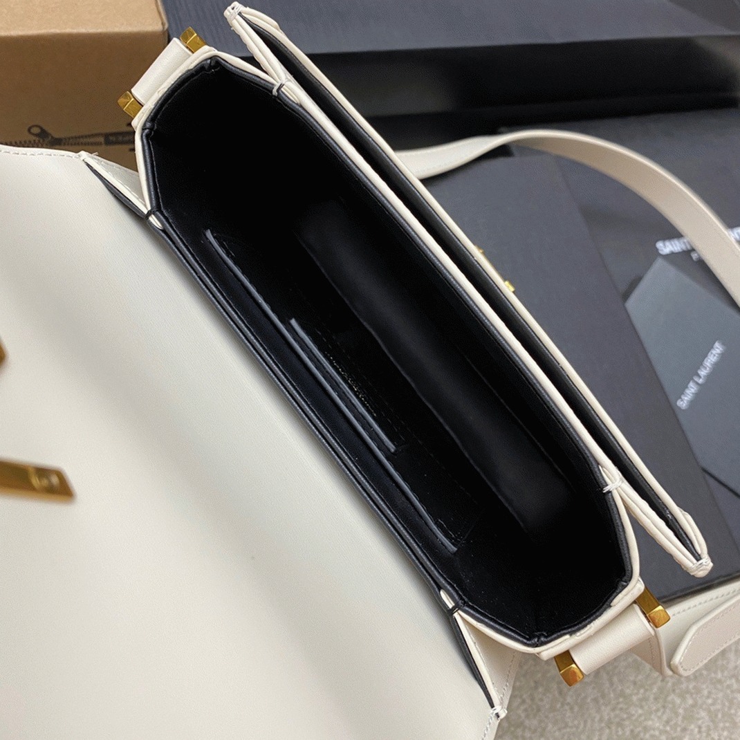 Replica Sa1nt Lau*nt Small Solferino Bag White Calfskin