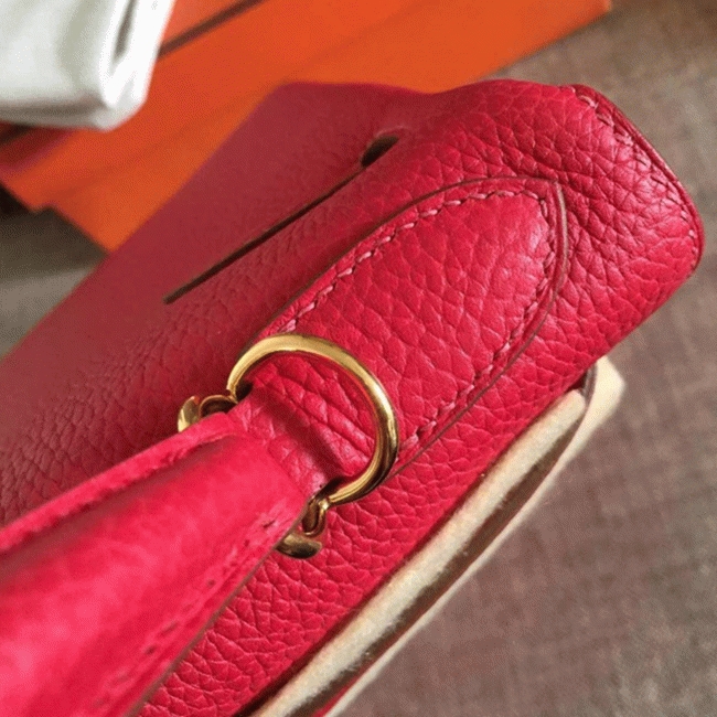 Red Clemence H**me5 Kelly Retourne 28cm Replica Handbag