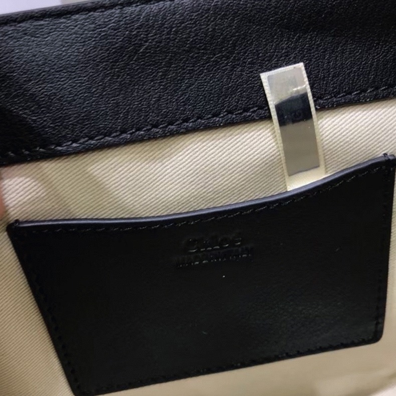 top quality knockoff Ch10e small tess shoulder bag in black calfskin