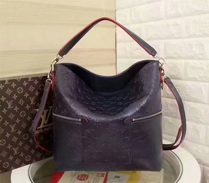 L0vis Vvtt0n Monogram Empreinte Melie Hobo In Navy Blue