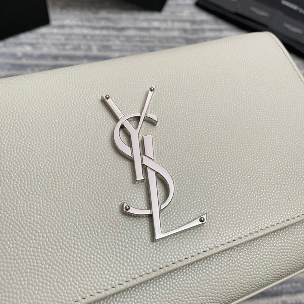 Fake Sa1nt Lau*nt Kate Small Chain Bag Ivory