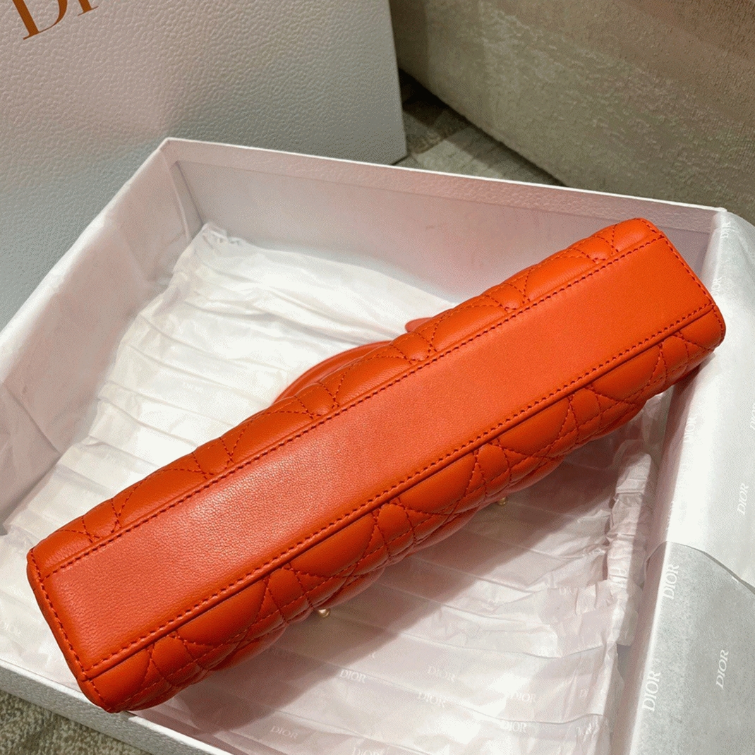 D10r Lady D-Joy Medium Bag Replica in Orange