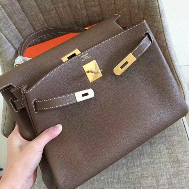Etoupe Clemence Fake H**me5 Kelly Retourne 28cm Classic Tote