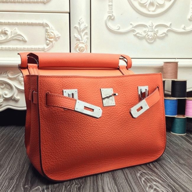 Orange replica H**me5 Jypsiere 34cm handbag