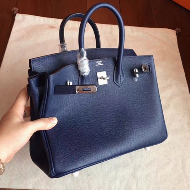 AAA Replica H**me5 Birkin 25cm in Sapphire Blue