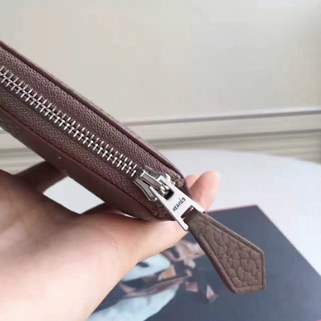 Etoupe Luxury Replica H**me5 Wallet Azap Zipped