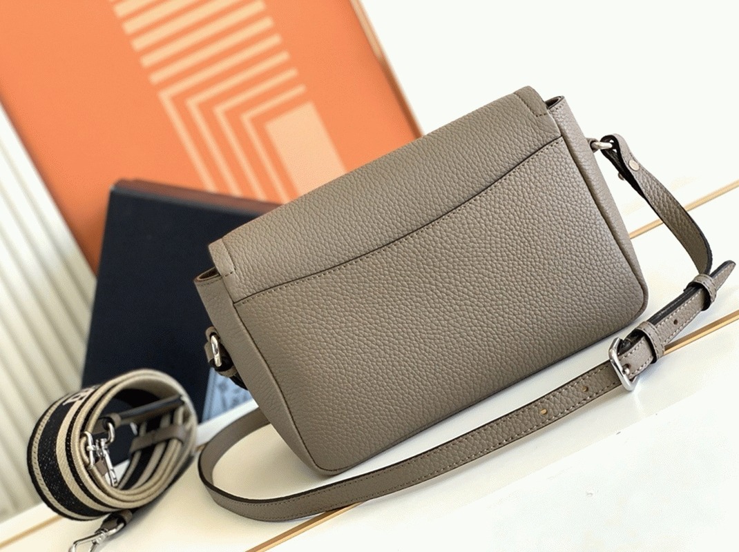 Pra*a Flap Shoulder Bag Imitation in Grey