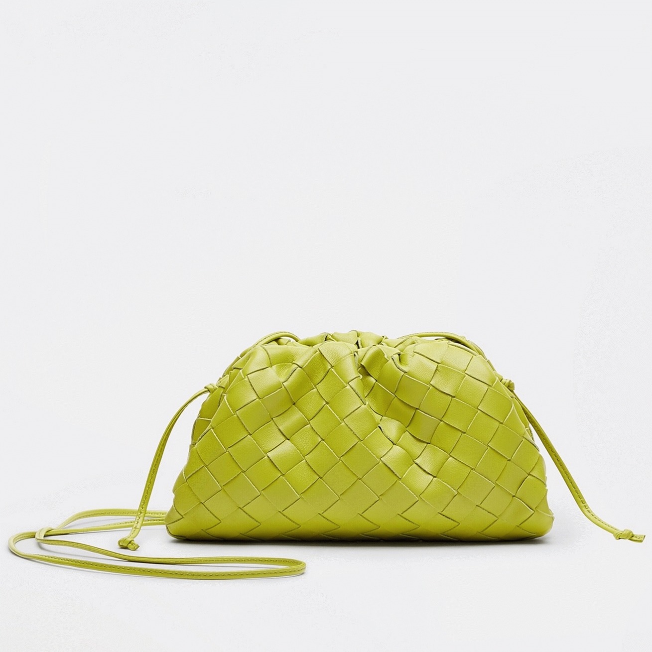 Fake B0tt*ga Ven*ta Mini Pouch with Strap Kiwi