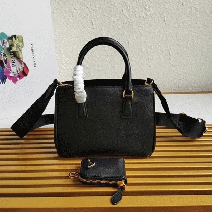 Black Pra*a Galleria Mini Bag Best Replica