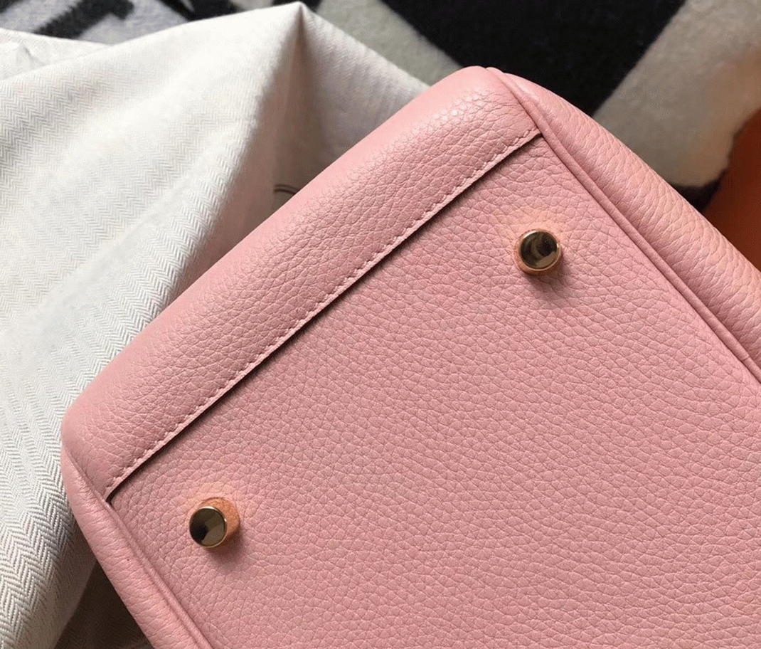 Knockoff H**me5 Lindy 30cm bag in pink color