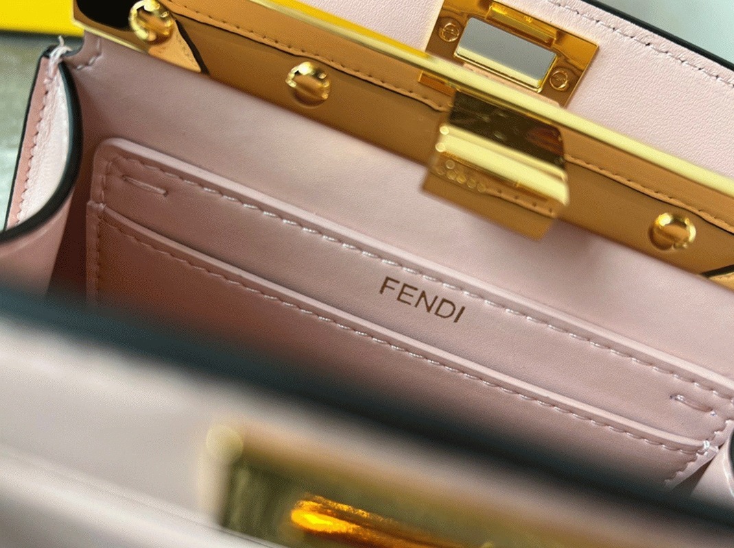 Top Quality Knockoff F**di Peekaboo ISeeU Petite Bag In Pink Nappa Leather