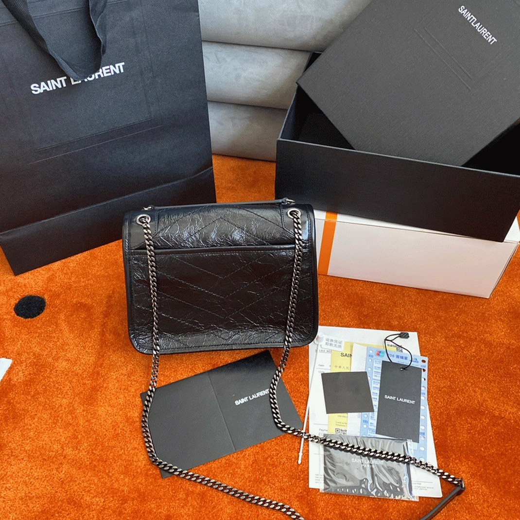 Fake Sa1nt Lau*nt Niki Baby Chain Bag Noir