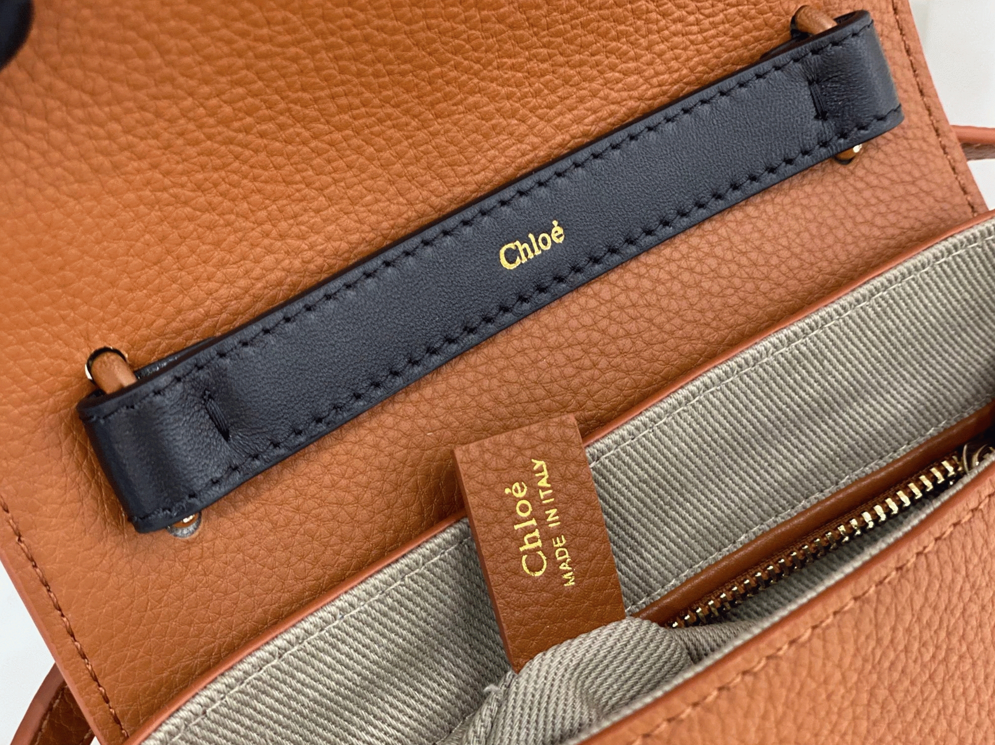 top quality fake Ch10e penelope small shoulder bag in brown grained calfskin