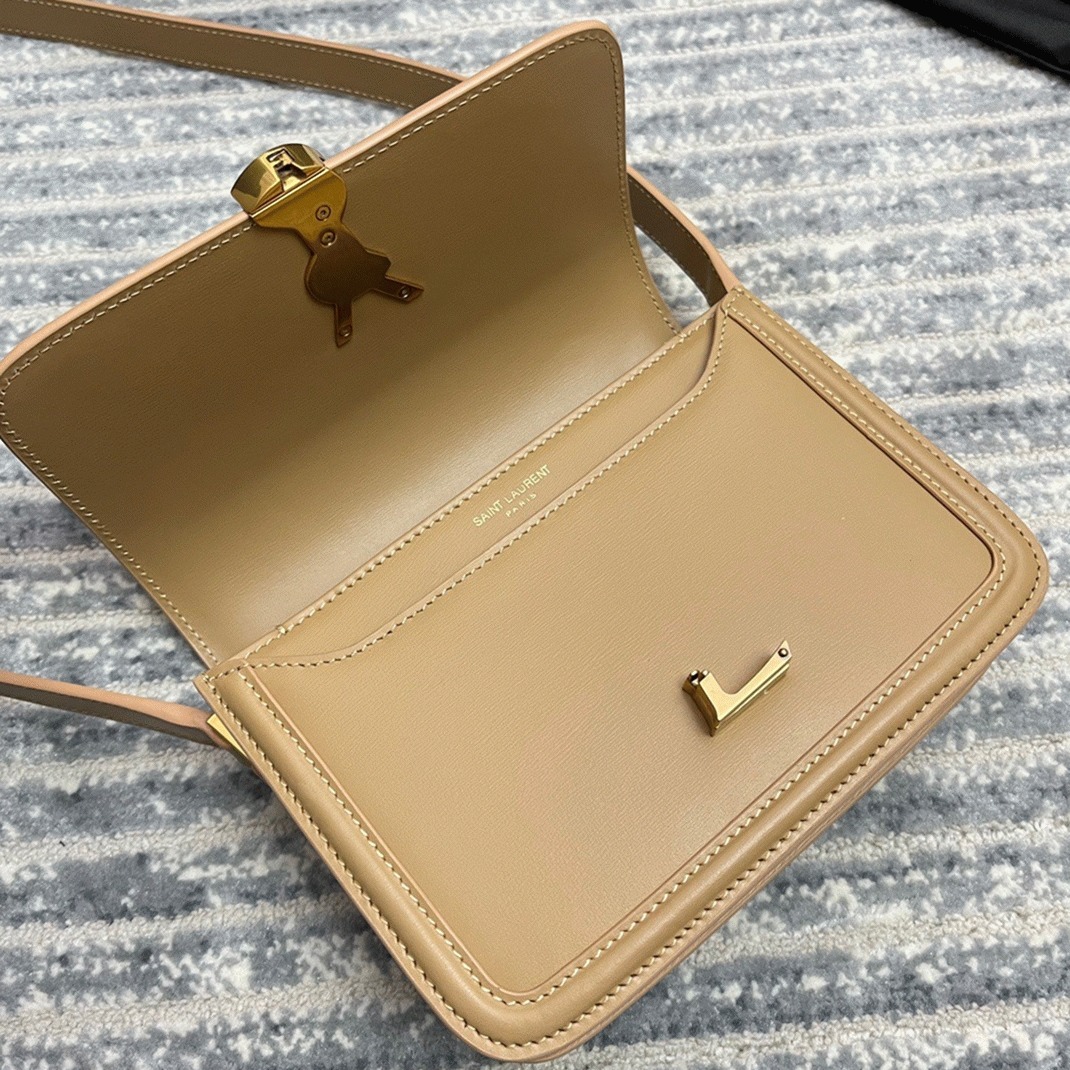 Replica Sa1nt Lau*nt Small Solferino Bag Dark Beige Calfskin