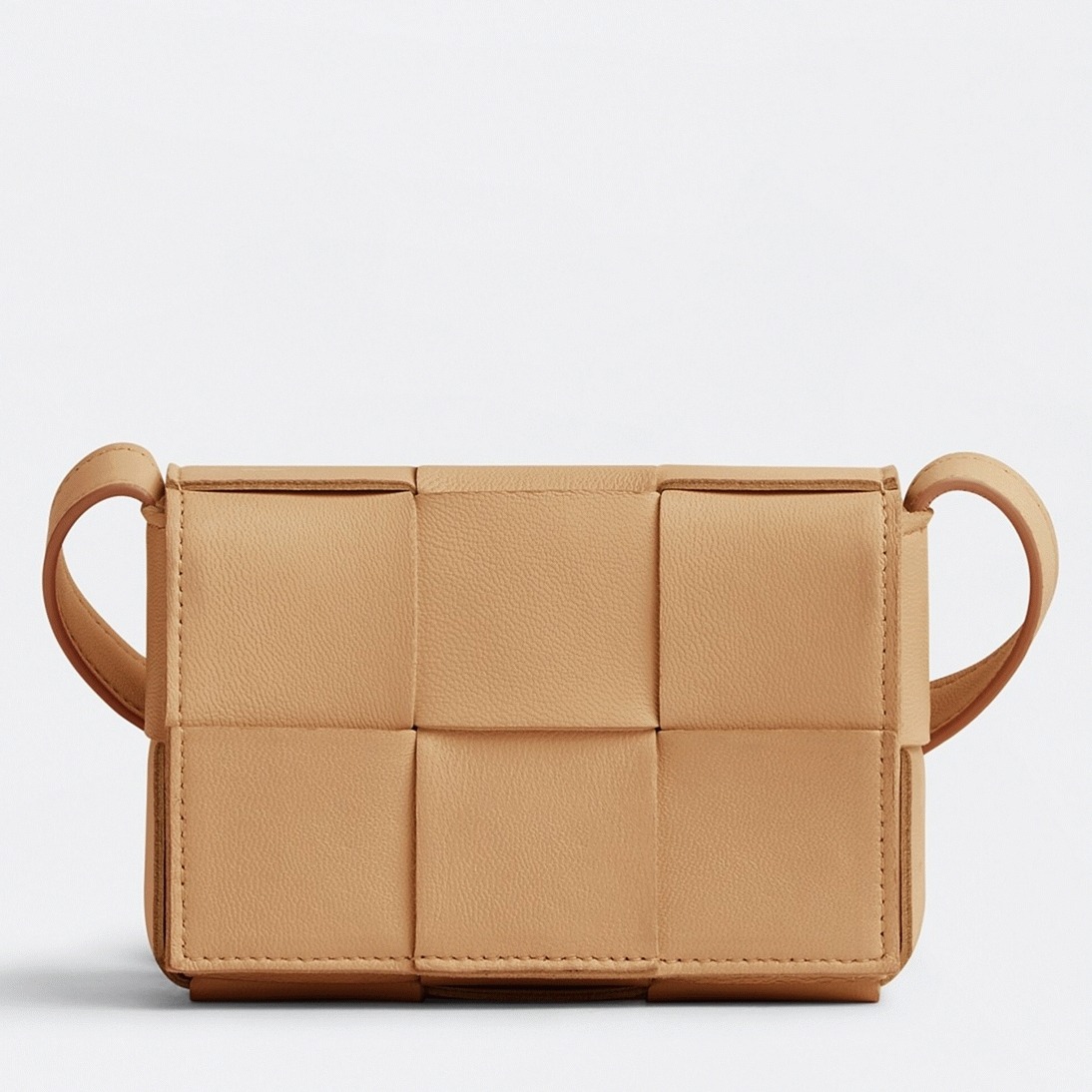 Top Quality Knockoff B0tt*ga Ven*ta Candy Cassette Bag In Almond