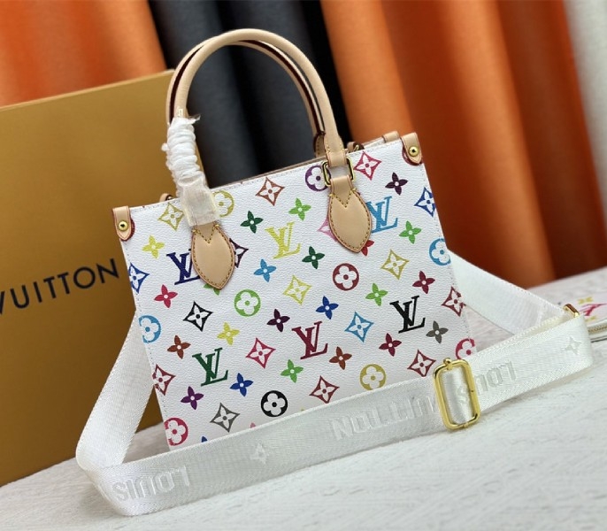 L0vis Vvtt0n X TM Multicolored Onthego PM In White