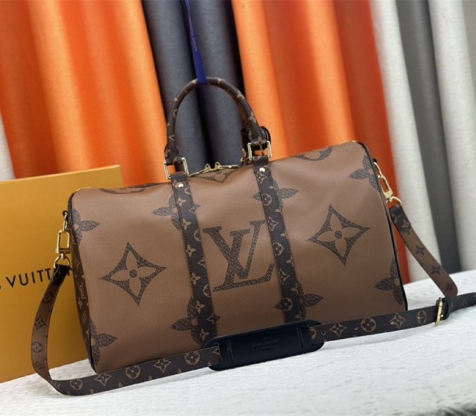 L0vis Vvtt0n Monogram Giant And Monogram Reverse Canvas Keepall Bandouliere 45